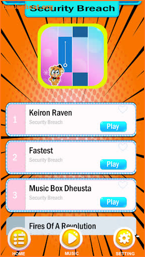 Security Breach Piano Tiles screenshot