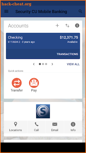 Security CU Mobile Banking screenshot