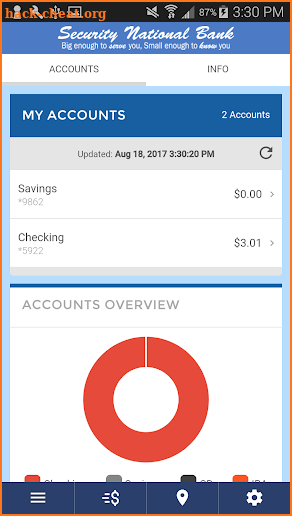 Security National Bank screenshot