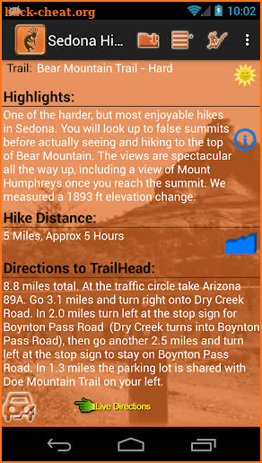 Sedona Hiking screenshot