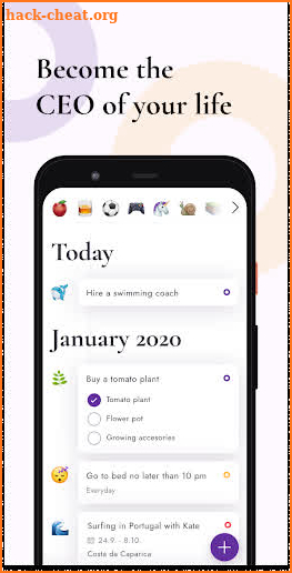 Self-CEO: TO-DOs, Goals, Habit screenshot