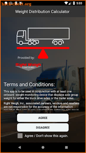 Semi-Truck Weight Distribution Calculator screenshot