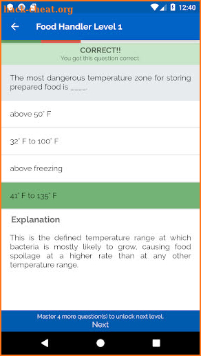 ServSafe Practice Test 2019 screenshot