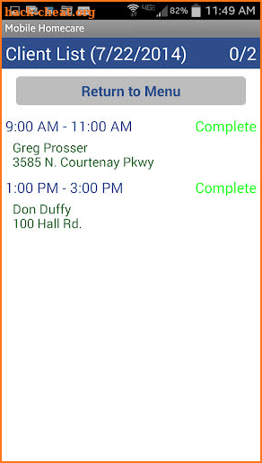 ServTracker Mobile Home Care screenshot