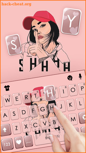 Sexy Lips Girl Keyboard Background screenshot