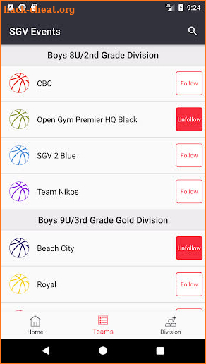 SGV Events screenshot