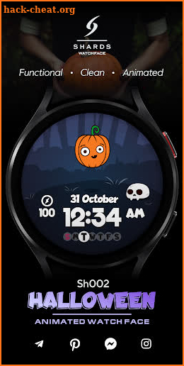 SH002 Watch Face, WearOS watch screenshot