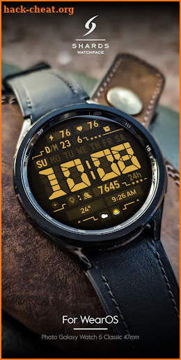 SH075 Watch Face, WearOS watch screenshot