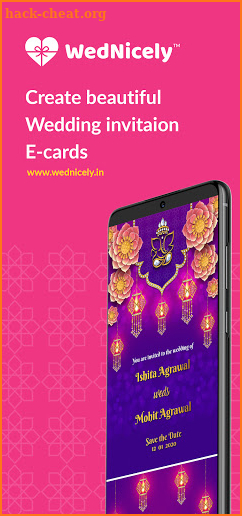 Shaadi & Engagement Card Maker by Wednicely screenshot