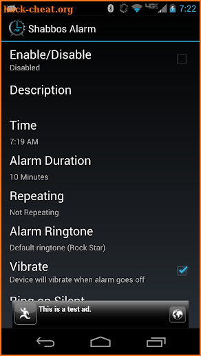 Shabbos Alarm screenshot