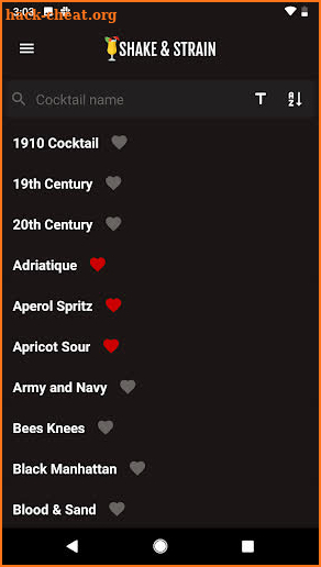 Shake and Strain Cocktail Recipes screenshot