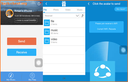 Shareit transfert And Share  any type Fils Guide screenshot