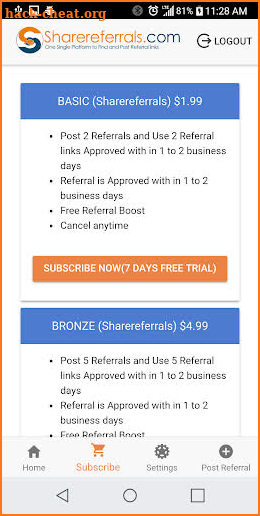 Sharereferrals screenshot