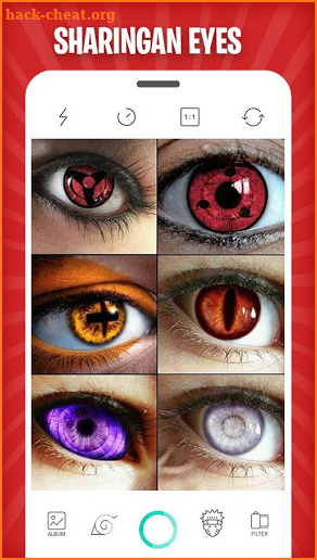 Sharingan Eyes Camera Photo Editor screenshot