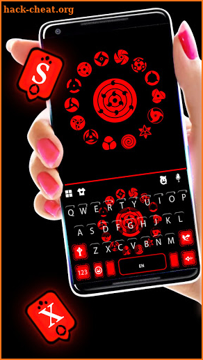 Sharingan Signs Keyboard Background screenshot