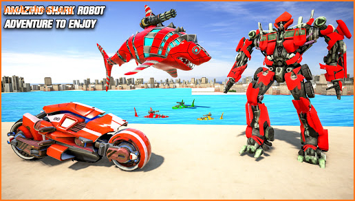 Shark Robot Transforming Games : Bike Robot Games screenshot