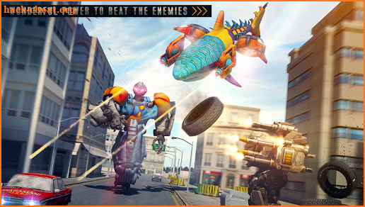 Shark Robot Transforming War Attack screenshot