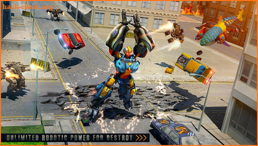 Shark Robot Transforming War Attack screenshot