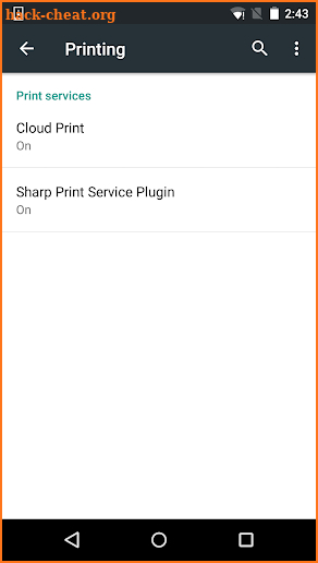 Sharp Print Service Plugin screenshot