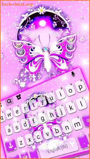 Shine Butterfly Keyboard Background screenshot