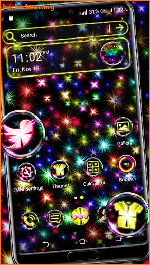 Shine Fireworks Launcher Theme screenshot