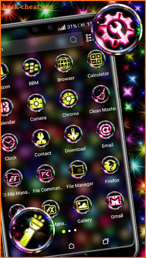 Shine Fireworks Launcher Theme screenshot