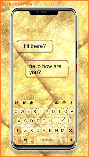 Shine Luxury Gold Keyboard Background screenshot