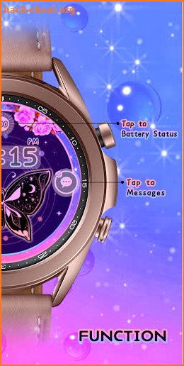 Shining Butterfly Card_Watchfa screenshot