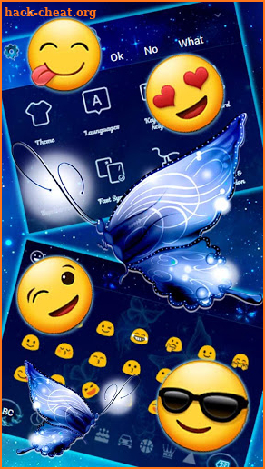 Shining Butterfly Galaxy Keyboard screenshot