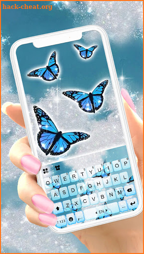 Shining Butterfly Keyboard Background screenshot