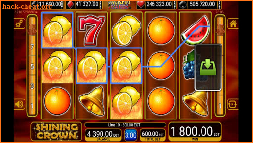 Shining Crown EGT Slot screenshot