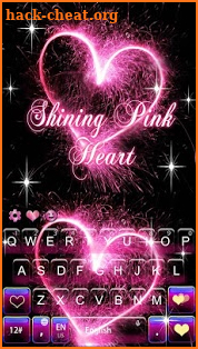 Shining Pink Heart Keyboard Theme screenshot