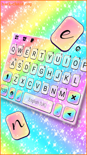 Shining Rainbow Keyboard Background screenshot