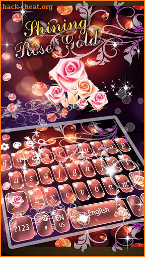 Shining Rose Keyboard Theme screenshot