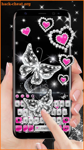 Shiny Diamond Butterfly Keyboard screenshot