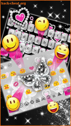 Shiny Diamond Butterfly Keyboard screenshot