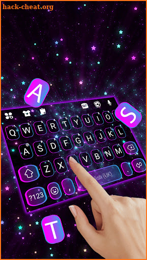 Shiny Galaxy Live Keyboard Background screenshot