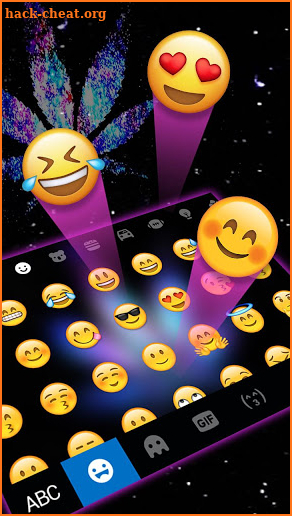 Shiny Galaxy Weed Keyboard Theme screenshot