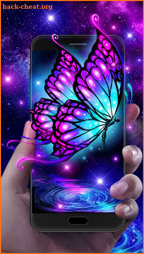 Shiny Neon Butterfly Live Wallpaper screenshot