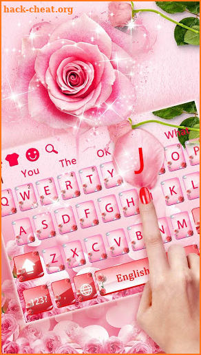 Shiny Pink Rose Keyboard screenshot