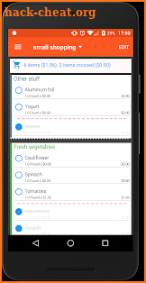 Shop - Grocery Organizer List screenshot