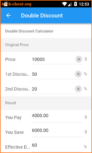 Shopping Discount Calculator screenshot