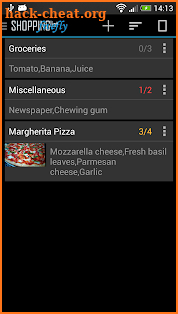 Shopping list license screenshot