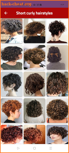 Short curley hairstyles screenshot