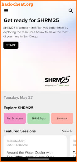 SHRM Events screenshot