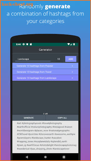 ShufflerTag - Hashtags mixer for Instagram screenshot