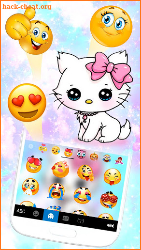 Shy Kitten Keyboard Theme screenshot