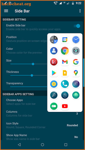 Side Bar Free - Edge Screen - Gesture Shortcuts screenshot