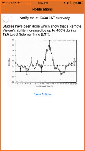 Sidereal Time App screenshot