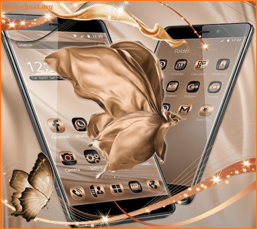 Silk Butterfly Luxury Launcher screenshot